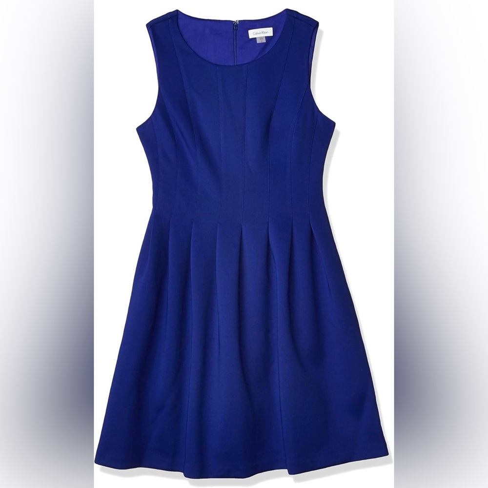 Calvin Klein Women's Sleeveless Seamed Fit-and-Flare Dress
